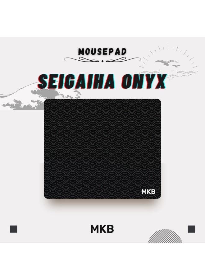 ام كي بي لوحة ماوس زجاجية MKB Kasumi Seigaiha Onyx – سطح محفور دقيق بتقنية Micro-Etched، مقاوم للبصمات وقاعدة مانعة للانزلاق (350×300×3.2 مم) - Image 1